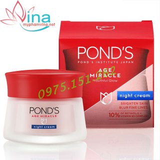 Kem Dưỡng Da Chống Lão Hóa Ban Đêm Ponds Age Miracle Wrinkle Corrector Night Cream 50gr 1