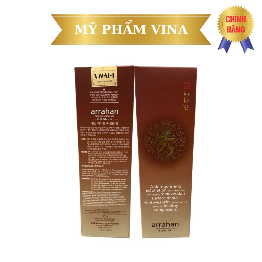 Gel Tẩy Tế Bào Chết Arrahan Chiết Xuất Thảo Mộc Hanbang Arrahan Soo Peeling Gel 180ml 2