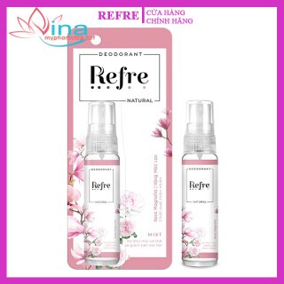Xịt khử mùi Refre Natural Rosa Magnolia - Hương hồng mộc lan 30ml 2