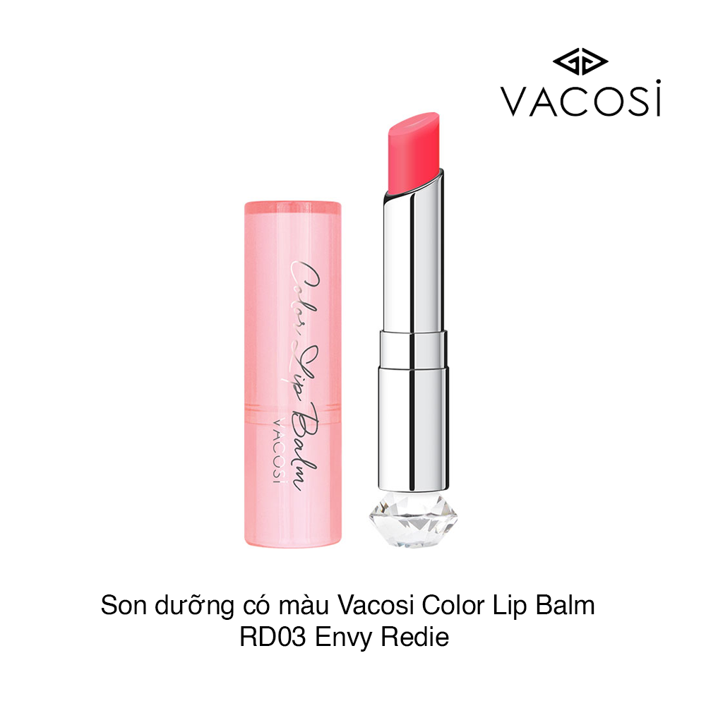 Son dưỡng có màu Vacosi màu đỏ Color Lip Balm 3g - RD 03 Envy Redie (Hàng Chính Hãng)