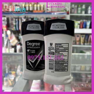Lăn sáp khử mùi Degree Men Motionsense UltraClear Black + White 76gr (sáp trắng) 2
