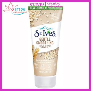 Sữa Rửa Mặt Tẩy Tế Bào Chết ST.Ives Gentle Smoothing Scrub & Mask Oatmeal - Chiết Xuất Yến Mạch 170g 1