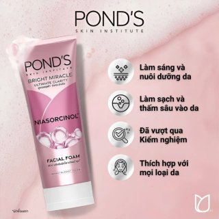 Sữa Rửa Mặt Pond\'S Bright Miracle Ultimate Clarity Niasorcinol 90gr - mẫu mới 2