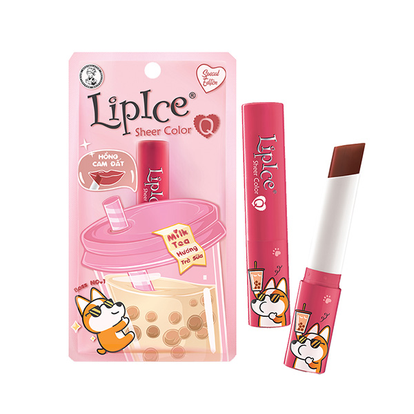 Son Dưỡng LipIce Hương Trà Sữa Màu Hồng Cam Đất 2.4g