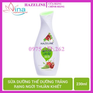 Sữa Dưỡng Thể Hazeline Matcha Lựu Đỏ 230ml 1