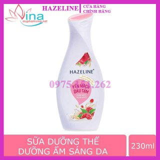 Sữa dưỡng thể hazeline yến mạch và dâu tằm dưỡng ẩm sáng da 230ml 1