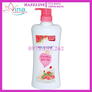 SỮA TẮM HAZELINE DƯỠNG ẨM SÁNG DA YẾN MẠCH DÂU TẰM 900GR 2