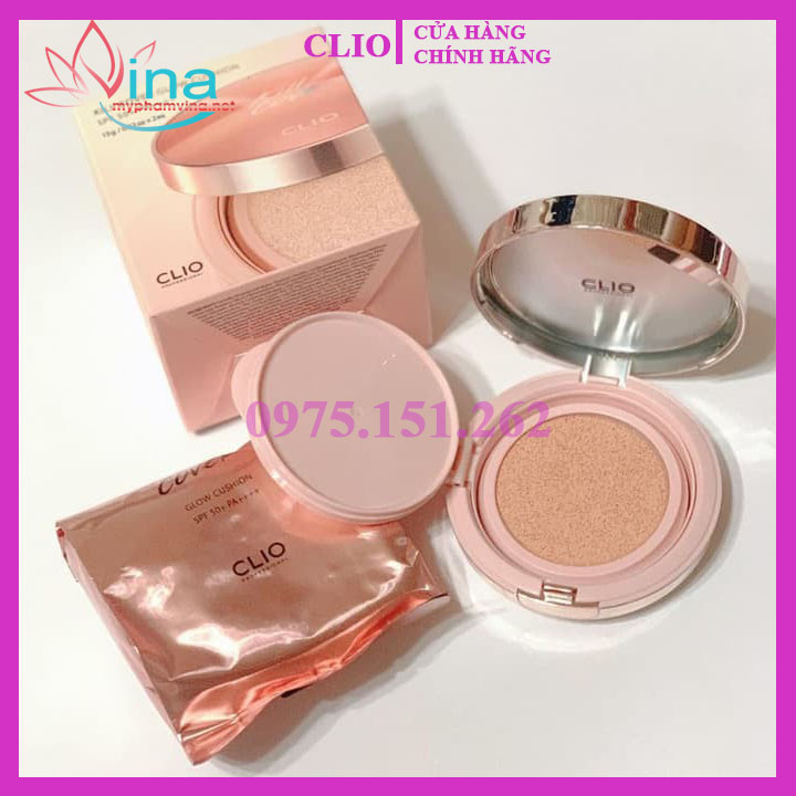 Phấn nước clio kill cover glow cushion spf50+ pa++++ kèm lõi thay thế 15g x 2 1
