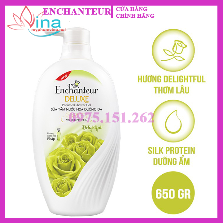 Sữa tắm nước hoa Enchanteur Deluxe Delightful 650g