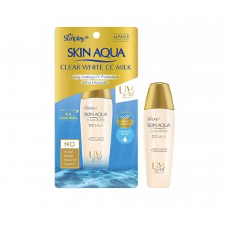 Sữa Chống Nắng Tạo Nền Trắng Mịn Skin Aqua Clear White CC Milk Sunplay 25Gr 1