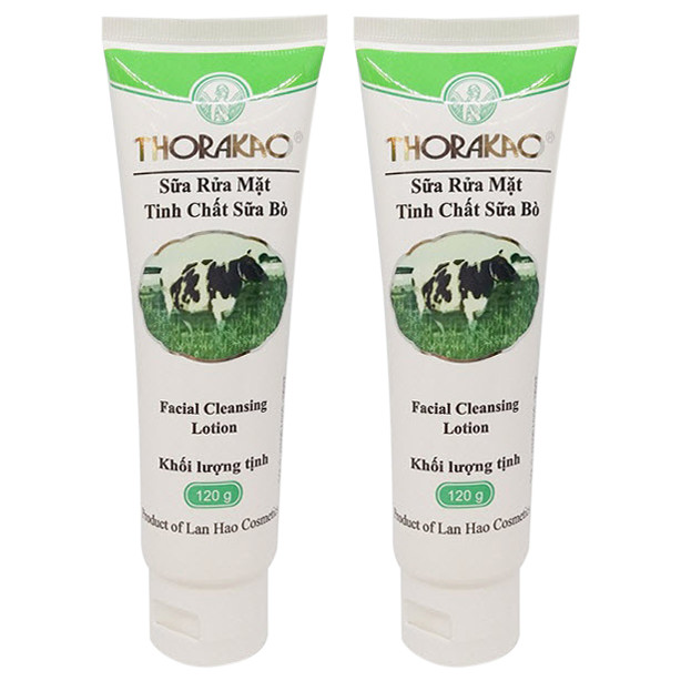 Sữa Rửa Mặt Thorakao Trắng Da Tinh Chất Sữa Bò 120g (CÓ HẠT) 2