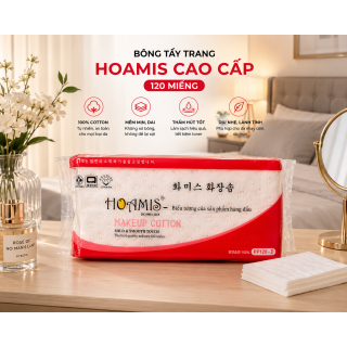 BÔNG TẨY TRANG HOAMIS CAO CẤP 120 MIẾNG