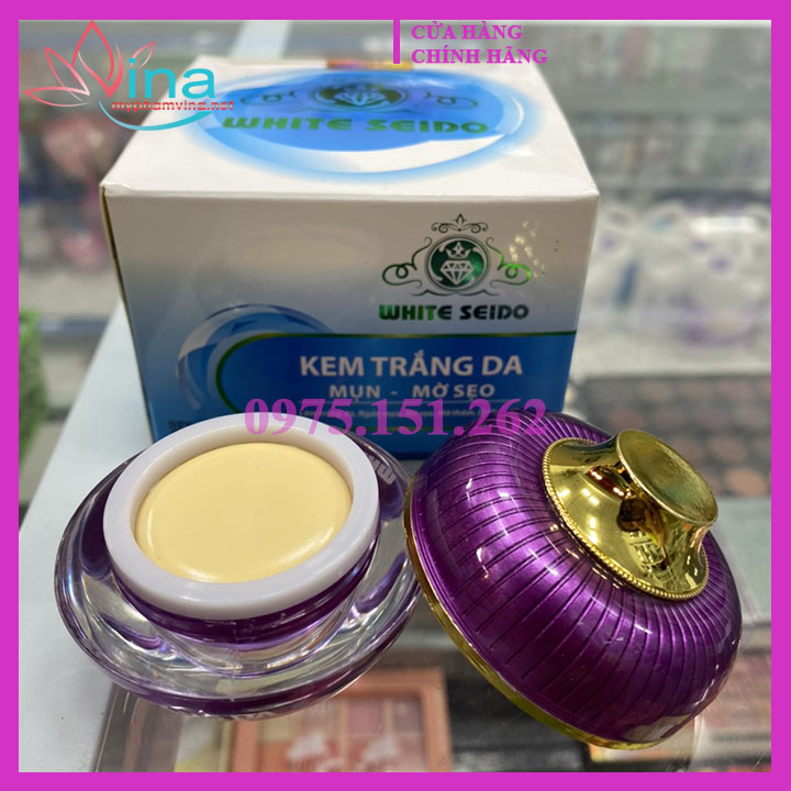 Kem White Seido sạch mụn trắng da mờ sẹo 6gr