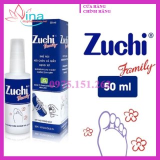 Khử Mùi Hôi Chân Và Giày Dạng Xịt Zuchi Family 50ml 1