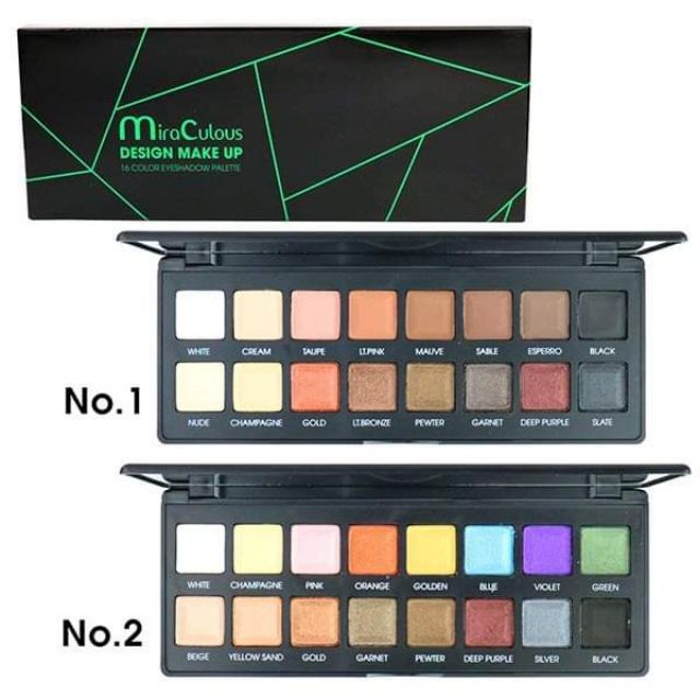 BẢNG MÀU MẮT 16 Ô MIRACULOUS DESIGN MAKE UP 1