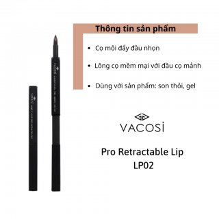 Cọ Môi Vacosi LP02 - VACOSI PRO RETRACTABLE LIP BRUSH LP02 1