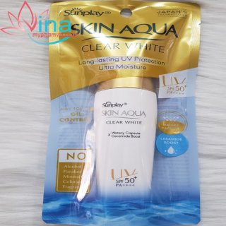 KEM CHỐNG NẮNG SUNPLAY SKIN AQUA TRẮNG MỊN TỐI ƯU SPF 50 25GR 2