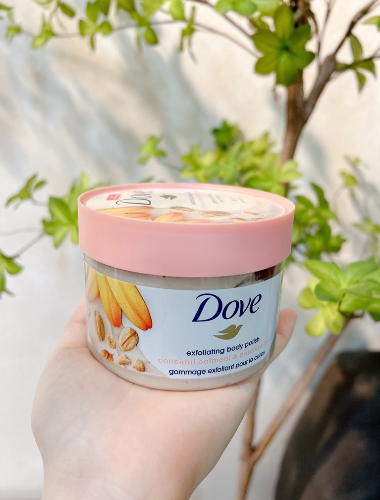 Tẩy Tế Bào Chết Body Dove Exfoliating Body Polish Colloldal Oatmeal & Calendula Oil 298g - Mỹ 2