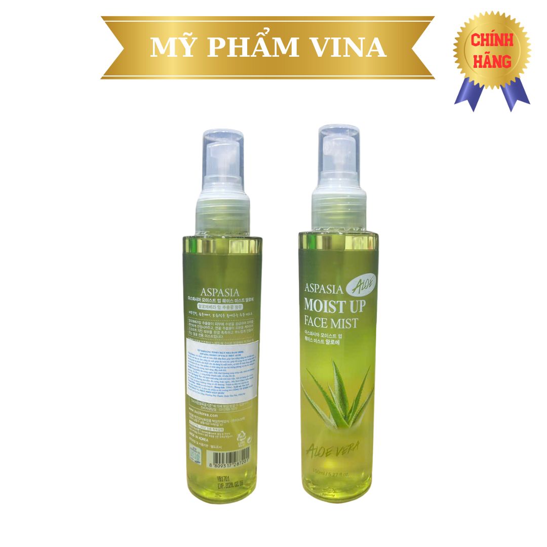Xịt Khoáng Lô Hội Aspasia Moist Up Face Mist 150ml (màu xanh lá) 2