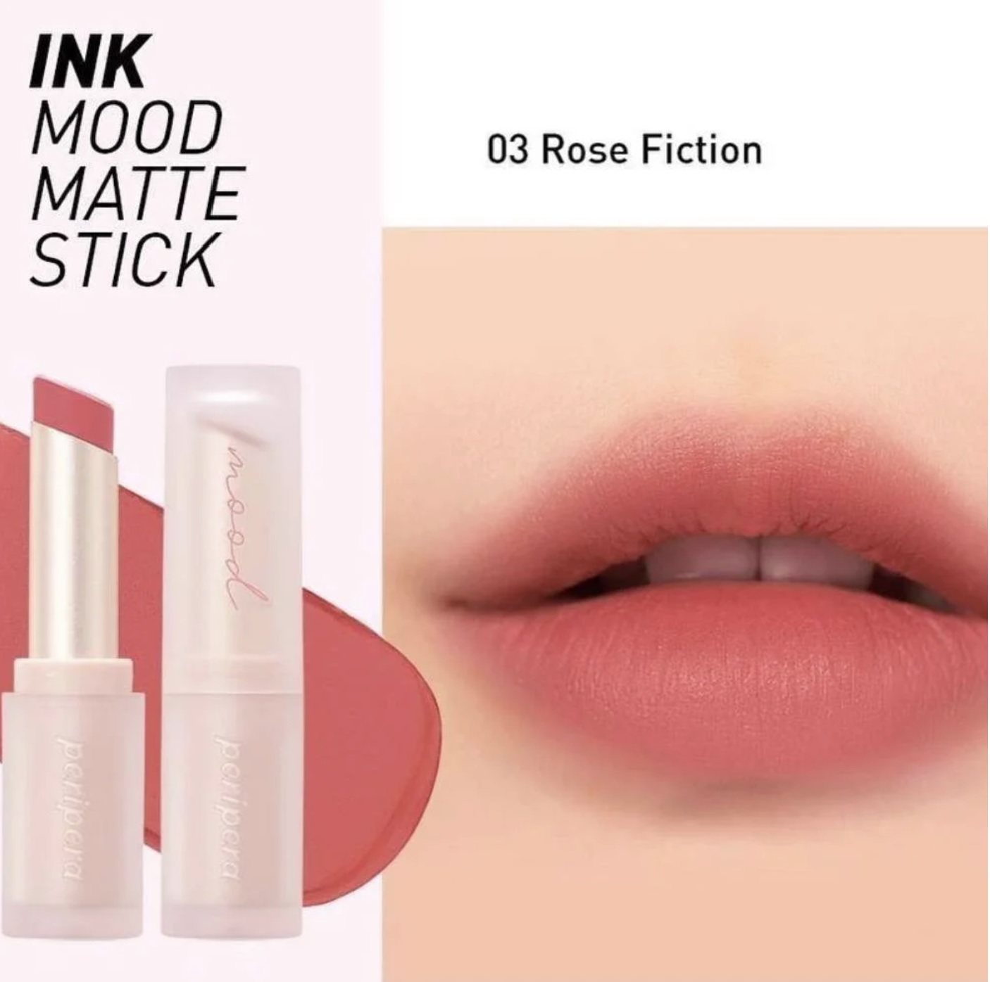 Son lì peripera ink mood matte stick - 03 rose fiction 1