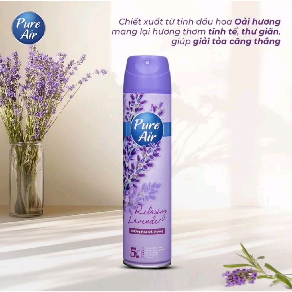 Xịt phòng Pure Air Hương hoa oải hương 280ml 2