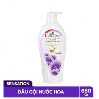 Dầu gội nước hoa Enchanteur Sensation dưỡng tóc siêu mượt 650gr (màu tím) 1