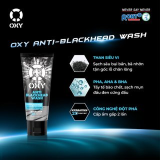 KEM RỬA MẶT OXY ANTI-BLACKHEAD WASH THAN CẤU TRÚC SIÊU VI GIẢM MỤN ĐẦU ĐEN 100ml 2