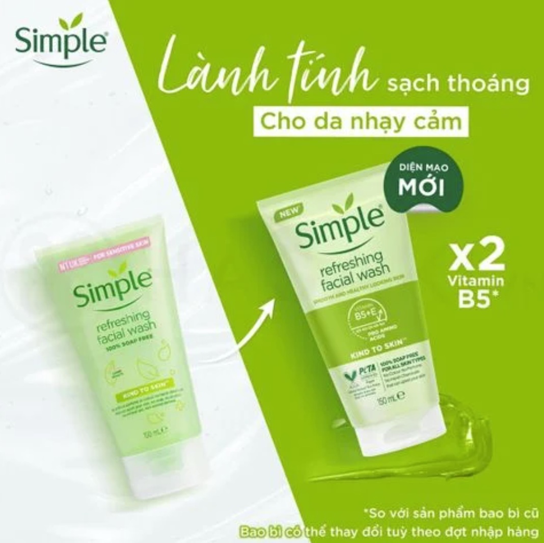 Sữa Rửa Mặt Simple Refreshing Facial Wash - 150ml