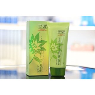 Chống nắng Cellio Green Tea Whitening Sun Cream SPF50+/PA+++ 70g - Xanh Lá 1