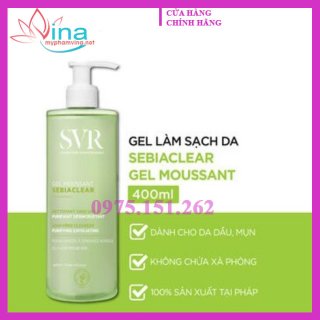 SỮA RỬA MẶT SVR SEBIACLEAR PURIFYING & EXFOLIATING SOAP-FREE CLEANSER 400ml 1