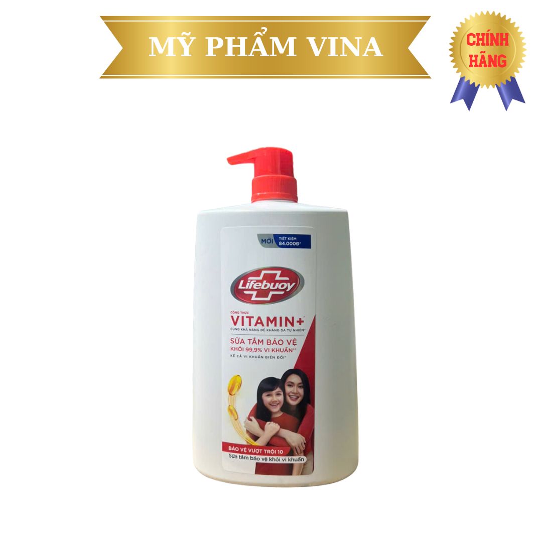 Sữa Tắm Lifebuoy Công thức Vitamin+ Bảo vệ vượt trội 10 CHAI MỚI (Chai) - 1100ML 1