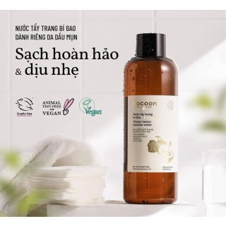 Nước Tẩy Trang Bí Đao Cocoon Winter Melon Micellar Water - Làm Sạch & Giảm Dầu 500ml  1