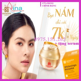 Kem Hatagold Trị Nám Dưỡng Trắng Da Tinh Chất Nano Vàng Và Nhị Sen - Whitening and Melasma Solution Cream - 18gr