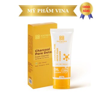 Sữa Rửa Mặt Hatagold Thải Độc Than Hoạt Tính - Charcoal Pore Detox Foam Cleanser - Oil Control 4h - 100gr