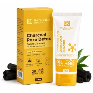 Sữa Rửa Mặt Hatagold Thải Độc Than Hoạt Tính - Charcoal Pore Detox Foam Cleanser - Oil Control 4h - 100gr