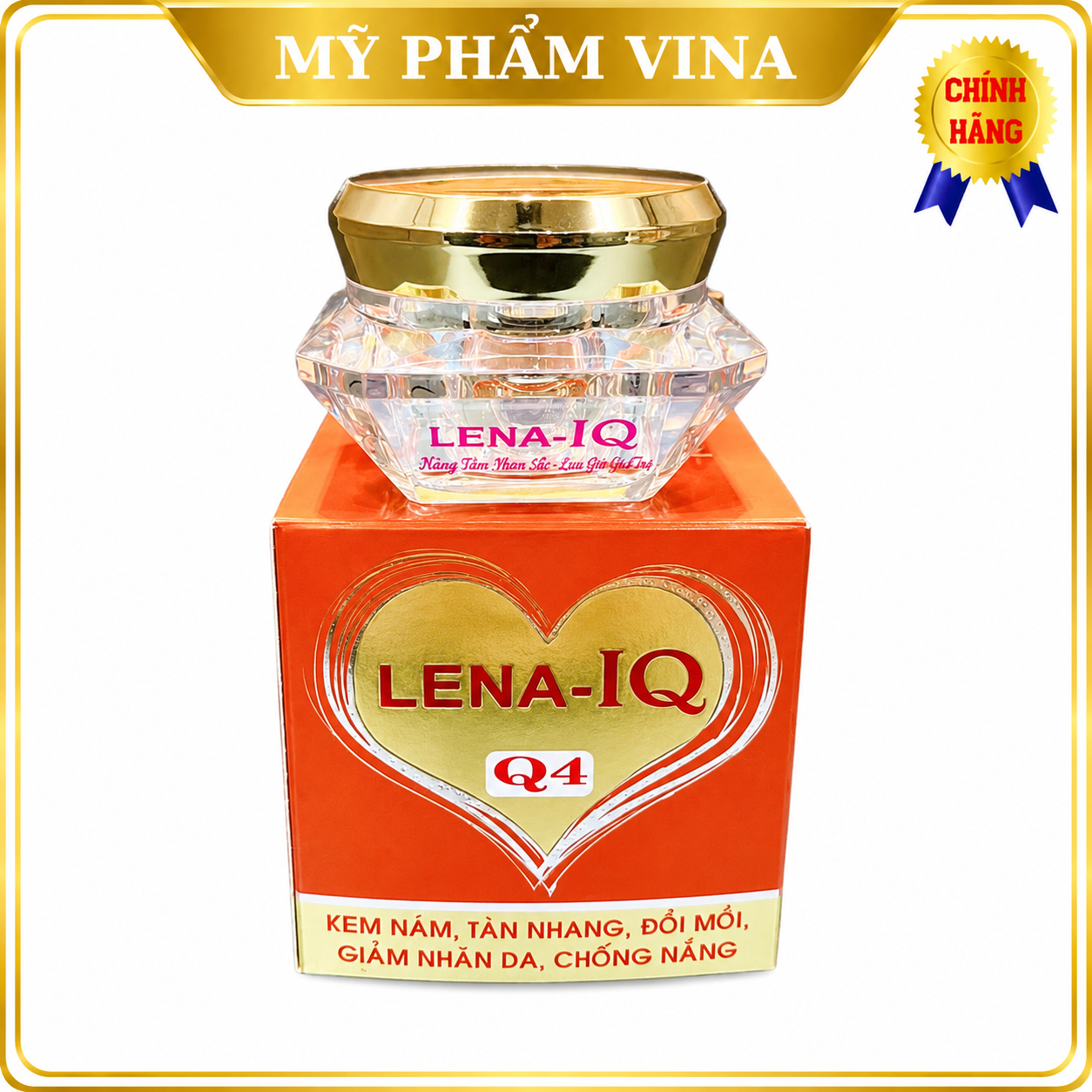 Kem LENA-IQ Q4 nám - Tàn nhang - Đồi mồi - Giảm nhăn - Chống nắng - Ngăn ngừa lão hóa da (15g) 2