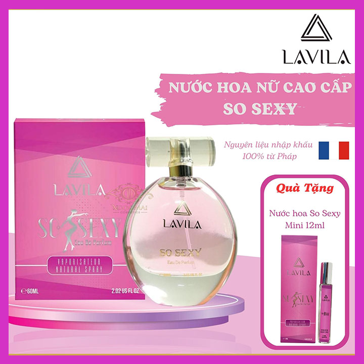 Nước Hoa Nữ So Sexy LAVILA (60ml) + Tặng 1 Chai Nước Hoa So Sexy Mini (12ml) 1