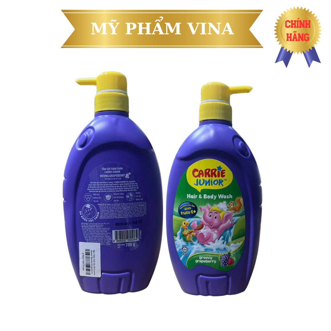 Sữa Tắm Gội cho bé Carrie Junior hương Grapeberry 700g 2