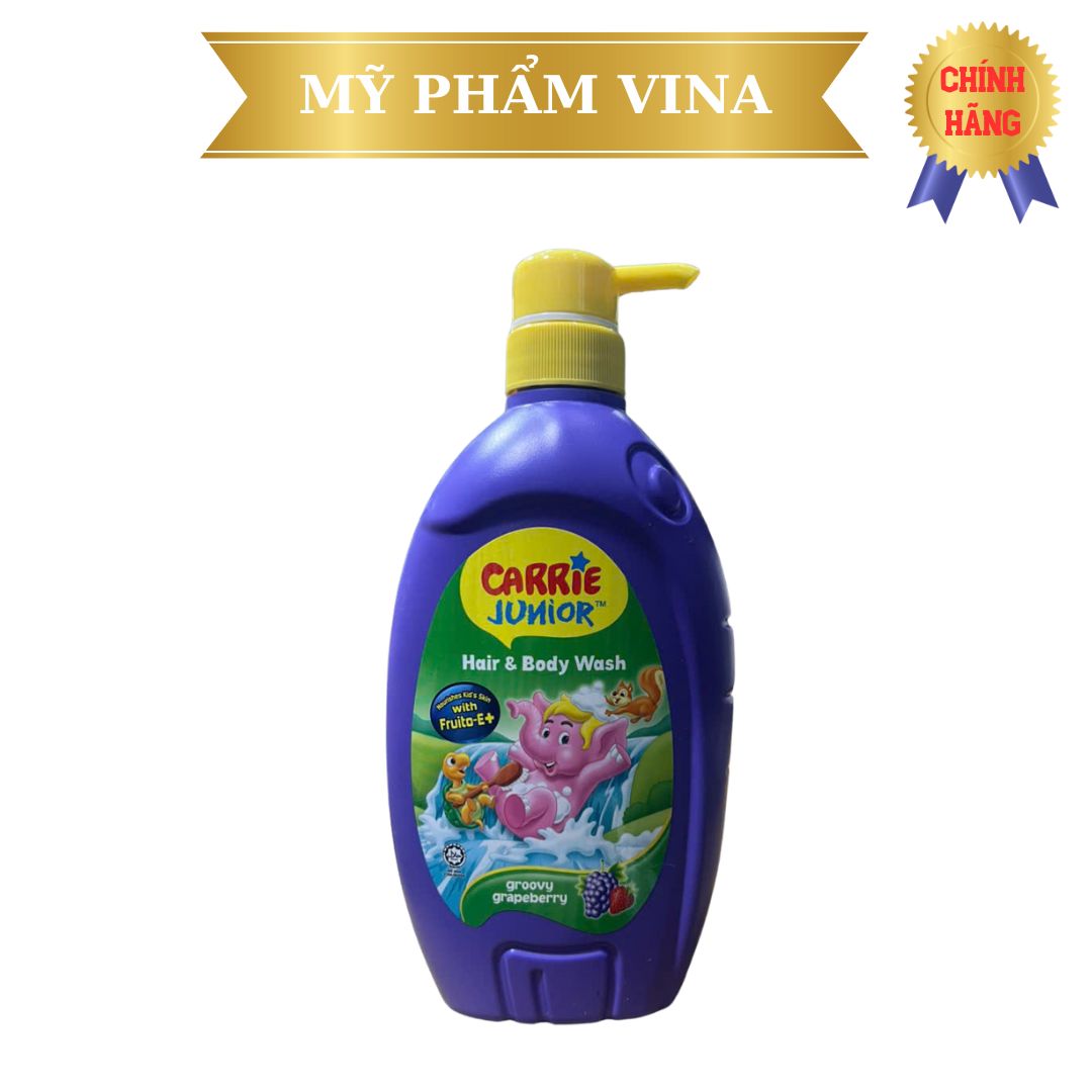 Sữa Tắm Gội cho bé Carrie Junior hương Grapeberry 700g 1