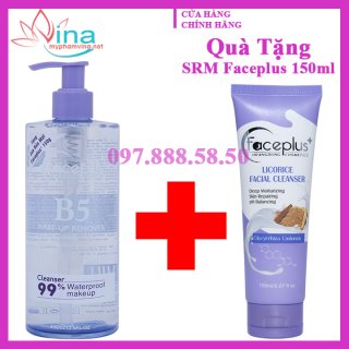 ( Mua 1 tặng 1 sữa rửa mặt Faceplus+ ) Nước tẩy trang B5 Make-up Remover Faceplus+ (400ml) 1