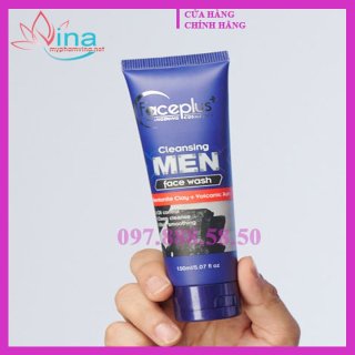 Sữa rửa mặt than hoạt tính dành cho nam FacePlus+ Cleansing Men Face Wash 150ml 1