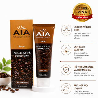 Gel tẩy tế bào da chết dành cho mặt AIA Coffee Scrub Face 120ml