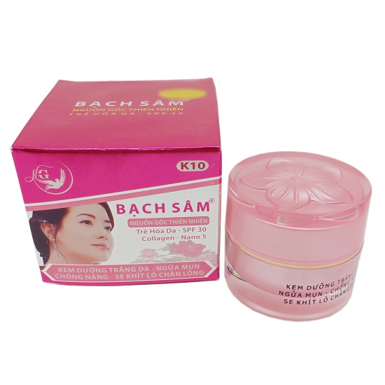 Kem Bạch Sâm K10 dưỡng trắng da ngừa mụn chống nắng se khít lỗ chân lông (30g)