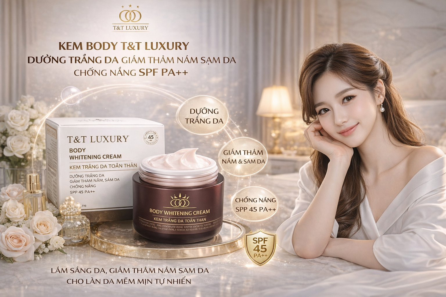 Kem dưỡng trắng da toàn thân T&T Luxury - giảm thâm nám sạm da toàn thân 170g 2