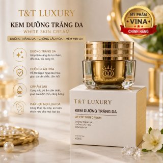 Kem T&T LUXURY dưỡng trắng da - lão hoá - mềm mịn da - SPF 45 PA ++ 20gr