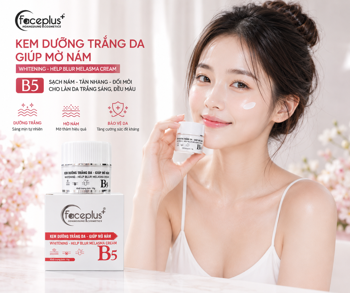 Kem FacePlus+ Sạch Nám - Tàn Nhang - Đồi Mồi 10gr 2