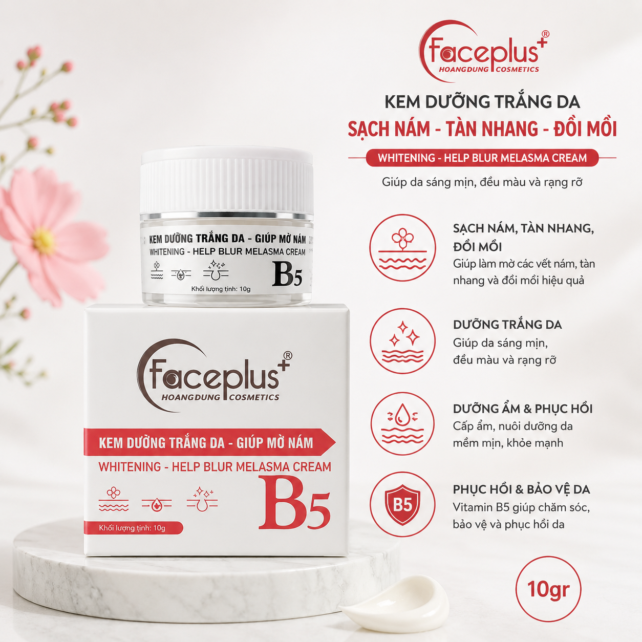 Kem FacePlus+ Sạch Nám - Tàn Nhang - Đồi Mồi 10gr 1