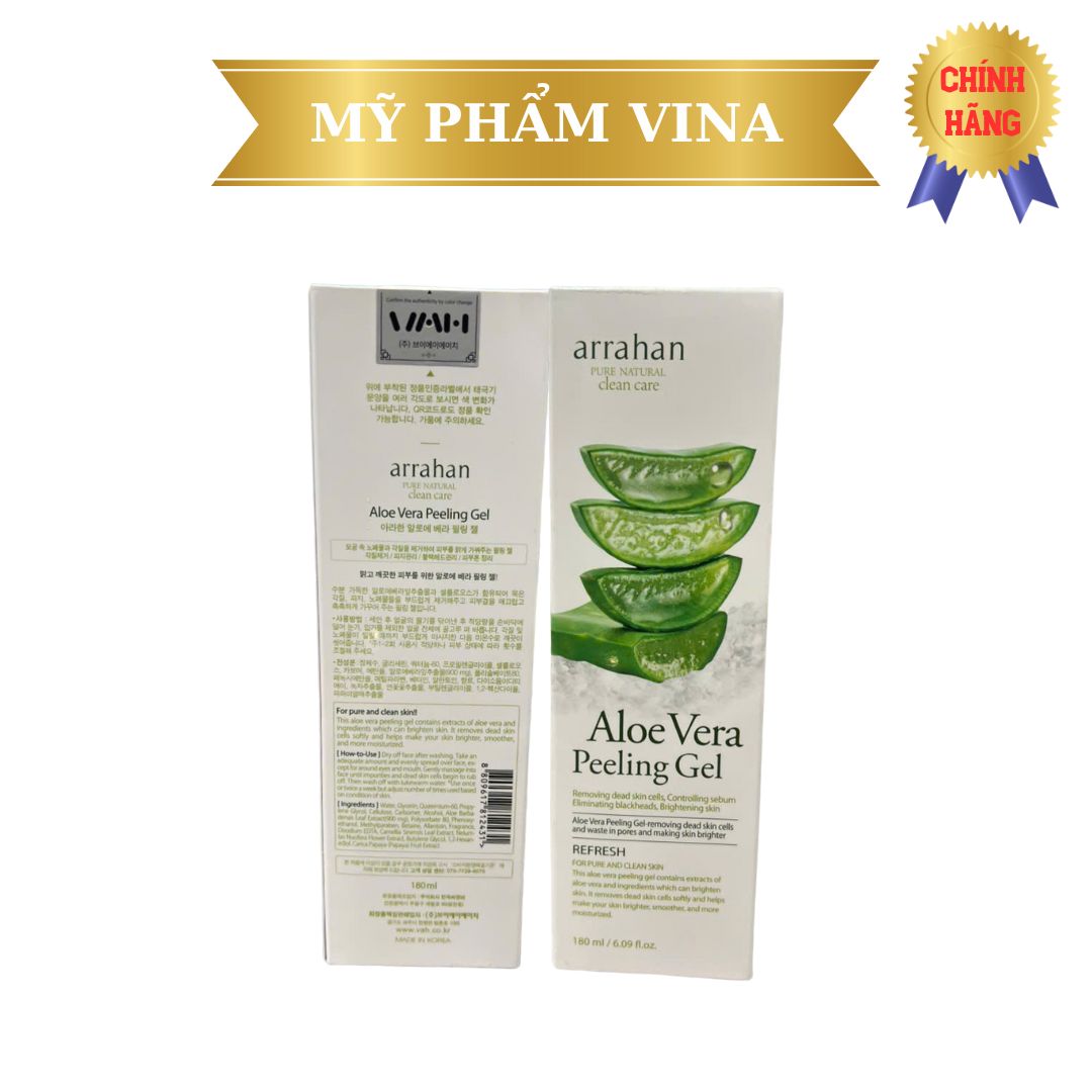 Tẩy Da Chết Nha Đam Arrahan Aloe Vera Peeling Gel 180ML 2