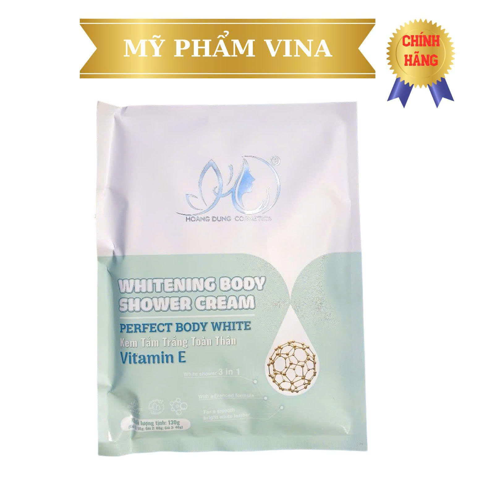 (XANH) Tắm Trắng HD HOÀNG DŨNG Toàn Thân Tinh Chất Vitamin E _130G 1