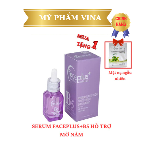 Mẫu mới]  Serum Faceplus+ B5 dưỡng trắng da - ngăn ngừa nám - tàn nhang (Tặng mặt nạ) - màu tím - 40ml 1